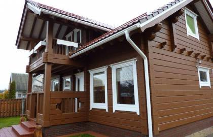 Drewniany dom z bala klejonego - KOLUMBIA  158m2+29m2