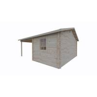Garaż drewniany - RYSZARD 530x570 30,2 m2 (24,4 m2+zadaszenie)