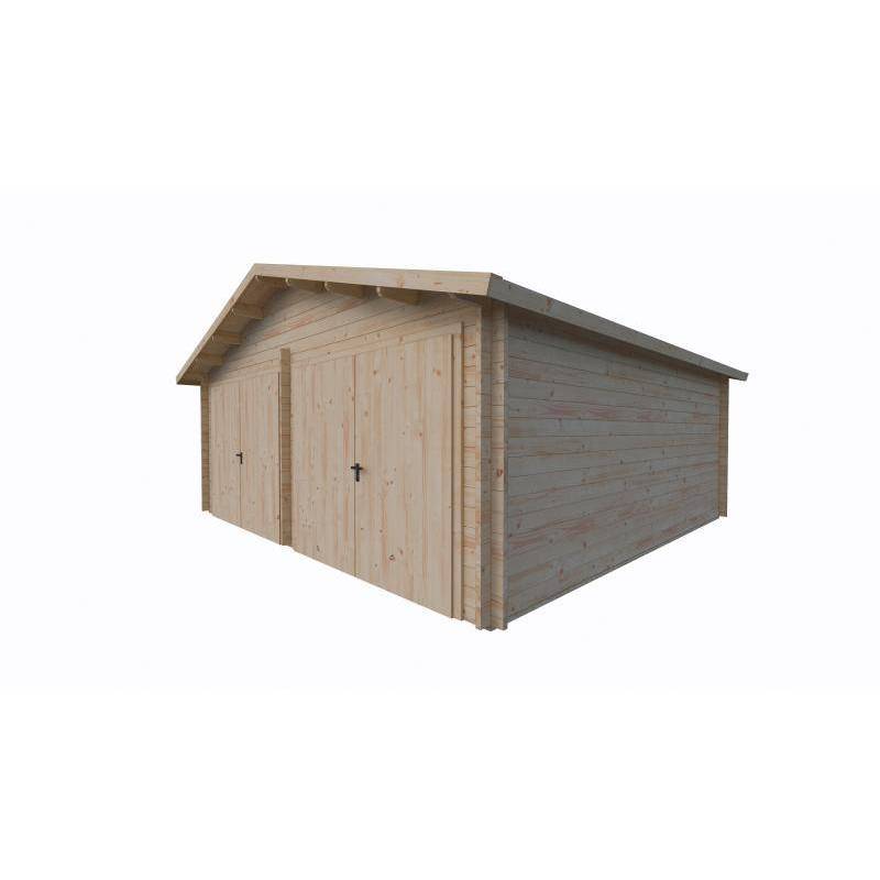 Garaż drewniany - ZBIGNIEW 595x550 32,7 m2