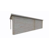 Domek drewniany - ROBERT F 660x320 21,1 m2 (10.2m2+wiata)