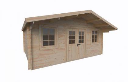 Domek drewniany - TOMASZ C 504x380 19,2 m2