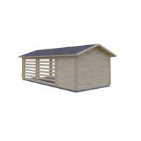 Domek drewniany - STOCKHOLM  820x360 29,5 m2 (8 m2+wiata)