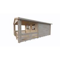 Dom drewniany - KRAKWA 595x400 23,8 m2