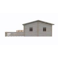 Dom drewniany - BRATEK Z TARASEM 990x800 79,2m2