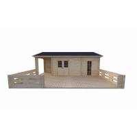 Dom drewniany - BRATEK Z TARASEM 990x800 79,2m2