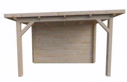 Domek drewniany - ROBERT G 610x320 19,6 m2 (15m2+wiata)