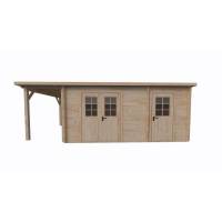 Domek drewniany - ROBERT G 610x320 19,6 m2 (15m2+wiata)
