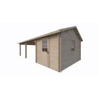 Garaż drewniany - RADOSŁAW 415x836 34,7 m2 (10,8 m2 + wiata)