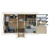 Dom mieszkalny - ANIA II 1000x600+ganek 122,4 m2