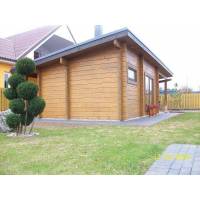 Drewniany dom z bala klejonego - AMUR 21m2 + 22m2