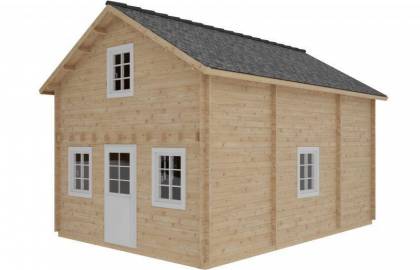 Dom drewniany - JUSTYNA II 500x700cm 35 m2, użytkowa 65 m2