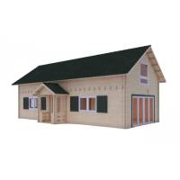 Dom drewniany - ANIA III 1300X600+ganek 158,4 m2