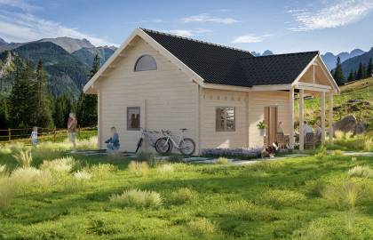 Dom drewniany - SYLWIA 860x620 75,5 m2