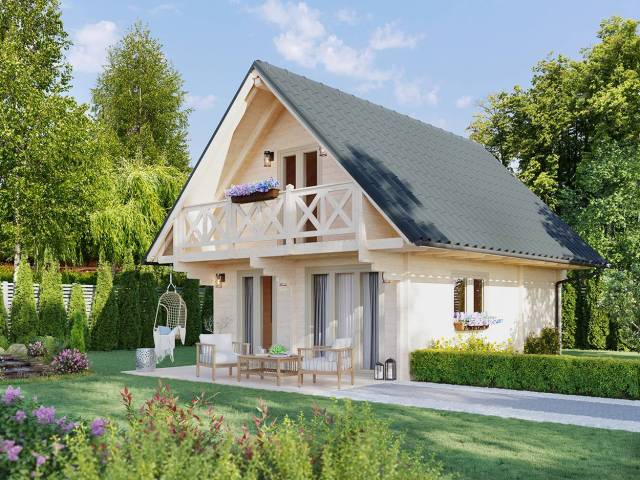 Dom drewniany - MAJORKA 950x520 95 m2
