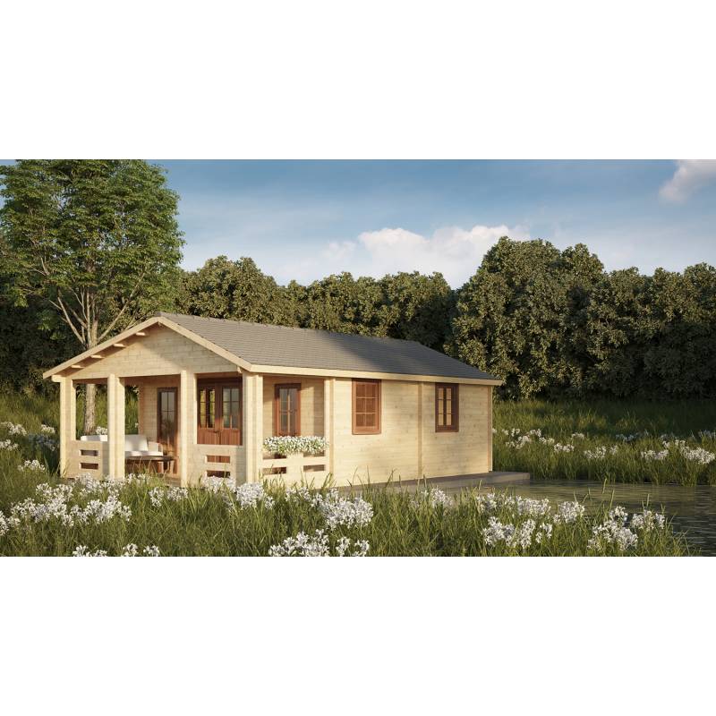 Dom drewniany - CHABER III 600x800 45,2 m2 (33,6 m2+taras)