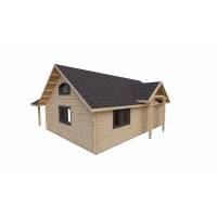 Dom drewniany - SYLWIA 860x620 53,3m2