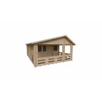 Dom drewniany - CHABER IV 500x700 33,6 m2 (18,8 m2+taras)