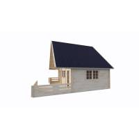 Dom drewniany- CHABER 45 600x600 35 m2 (26,4 m2 + taras)+antresola