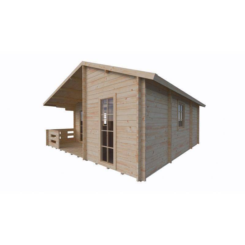 Dom drewniany - CHABER V 600x600 33,6 m2 (28,3 m2 + taras)