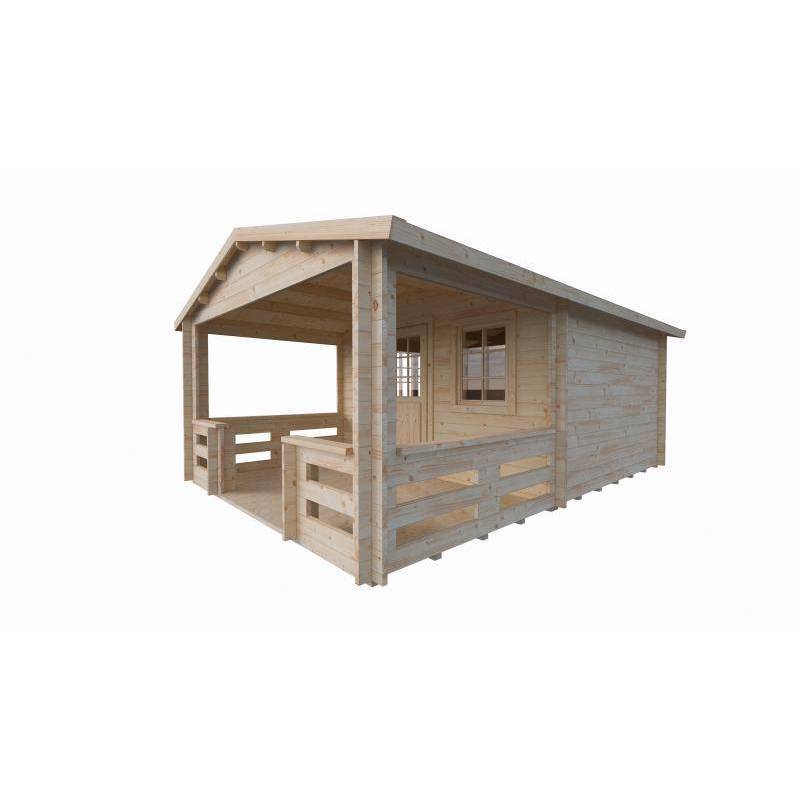 Dom drewniany - KRAKWA 595x400 23,8 m2