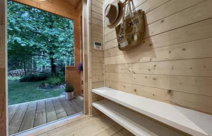 Dom drewniany - ANIA II 1000x600+ganek 122,8 m2