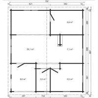 Dom drewniany - CZYŻYK 797x897 71,5 m2