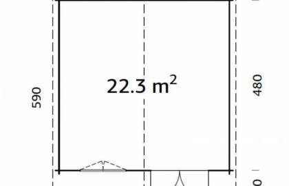 Domek drewniany - MARCIN D 500x500 25 m2