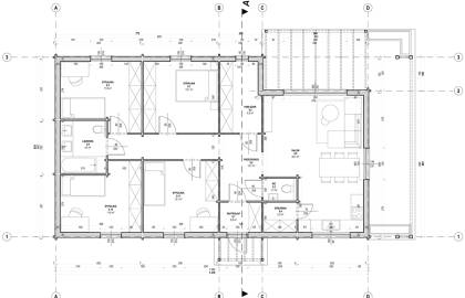 Dom drewniany - KRETA 900x1500 113,4 m2