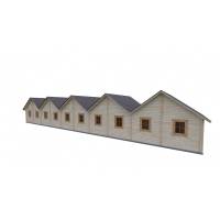 Dom drewniany szeregowy ALCZYK 486x486 23,62 m2