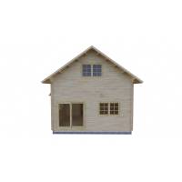 Dom drewniany - ANIA II z garażem 1390x600+ganek 146,2 m2