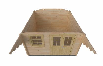 Dom drewniany - KRZYŻÓWKA B 380x380 14,4 m2