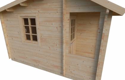 Dom drewniany - LORA 400x400 16 m2