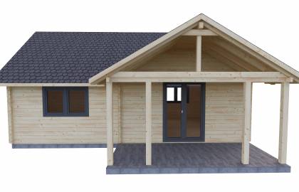 Dom drewniany - SYLWIA 860x620 53,3m2
