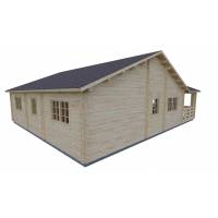 Dom drewniany – SIEWNICA 972x857+ganek 100,9 m2