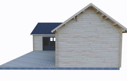 Dom drewniany - Lelek 1167,8x820 95,7 m2 (73,6 m2+taras)