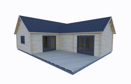 Dom drewniany - Lelek 1167,8x820 95,7 m2 (73,6 m2+taras)