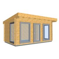 Dom drewniany – KOSTKA 520x320 + 16,6 m2