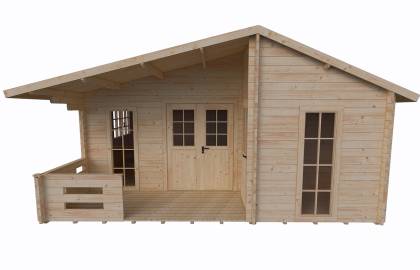 Dom drewniany - CHABER V 600x600 33,6 m2 (28,3 m2 + taras)