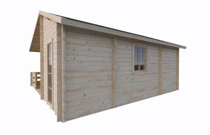 Dom drewniany - CHABER V 600x600 33,6 m2 (28,3 m2 + taras)