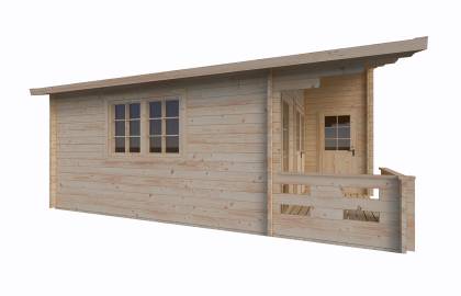 Dom drewniany - CHABER V 600x600 33,6 m2 (28,3 m2 + taras)