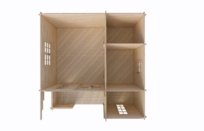 Dom drewniany - CHABER V 600x600 33,6 m2 (28,3 m2 + taras)