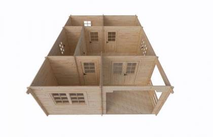 Dom drewniany - BRATEK 600x800 48 m2