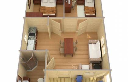 Dom drewniany – WŁOCHATKA A 595x797 47,4 m2