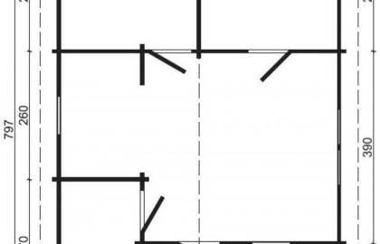 Dom drewniany – WŁOCHATKA A 595x797 47,4 m2