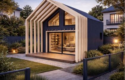 dom drewniany stodoła c