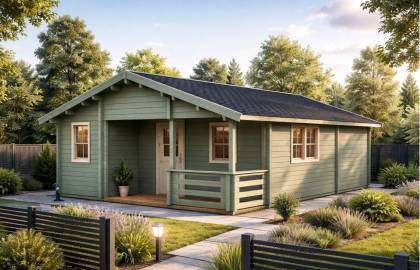 DOM DREWNIANY WŁOCHATKA A