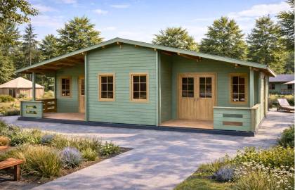 DOM DREWNIANY BLIŹNIAK CHABER