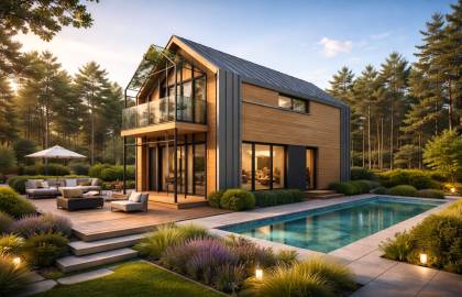 DOM DREWNIANY STODOŁA MODERN