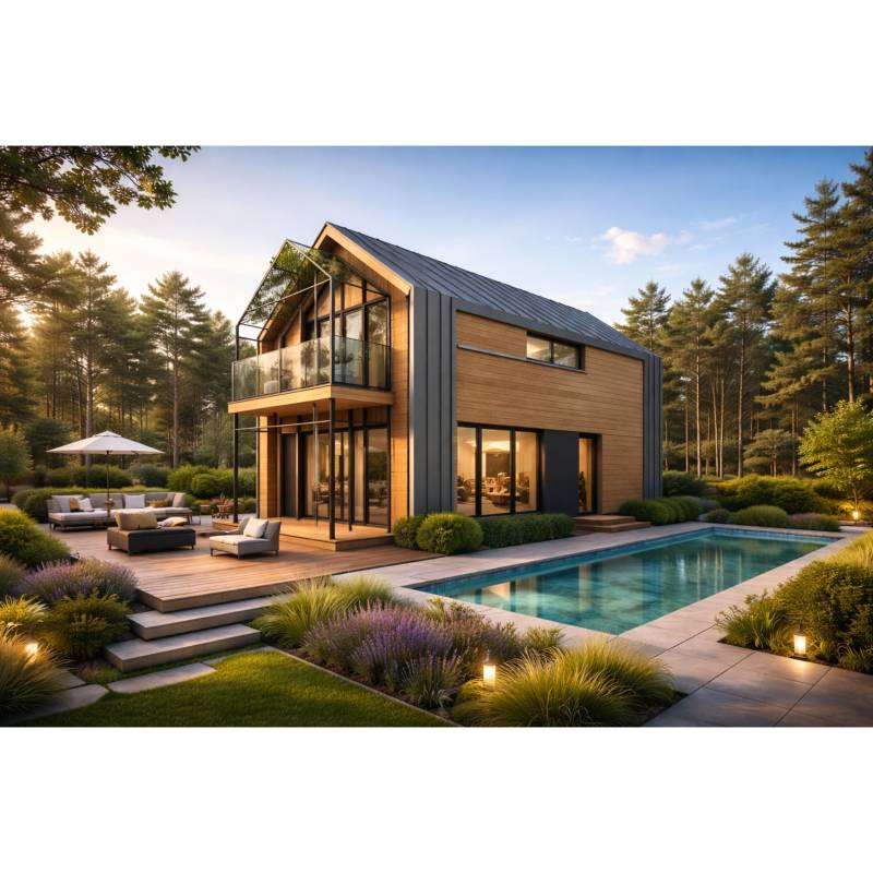 DOM DREWNIANY STODOŁA MODERN