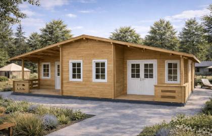 DOM DREWNIANY BLIŹNIAK CHABER